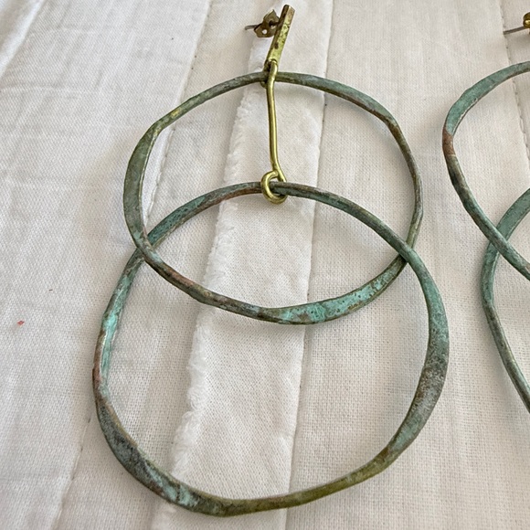 Sibilia Green Hoop Earrings - Picture 6 of 6